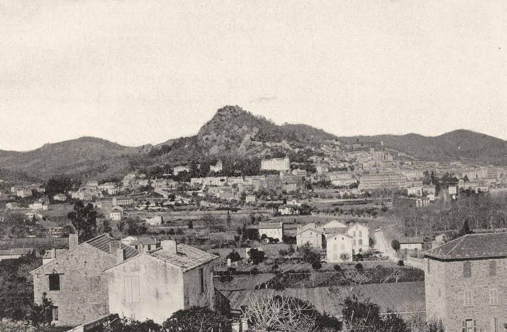 VAR. Vue générale d'Hyères 1903 old antique vintage print picture